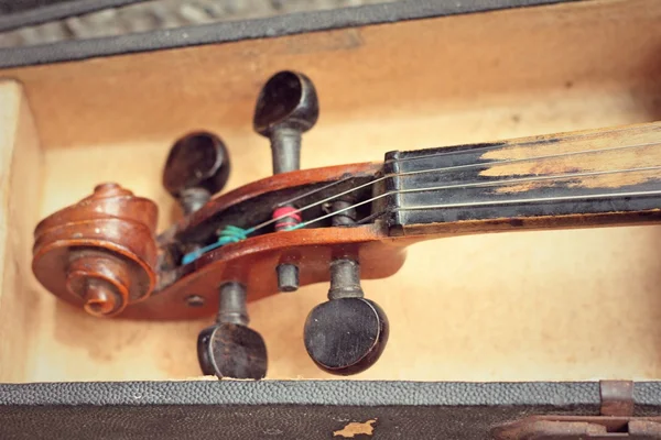 Close-up violin in vintage style — Stock Photo, Image