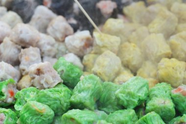 Çin domuz eti ve karides Köfte Buğulama