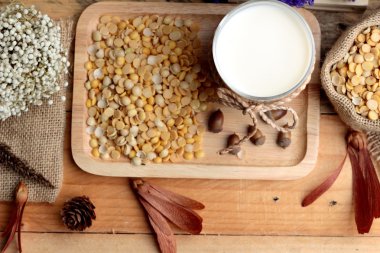 Soya sütü soya fasulyesi ile