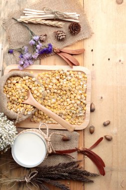 Soya sütü soya fasulyesi ile