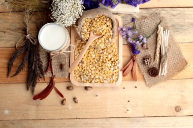 Soya sütü soya fasulyesi ile