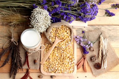 Soya sütü soya fasulyesi ile