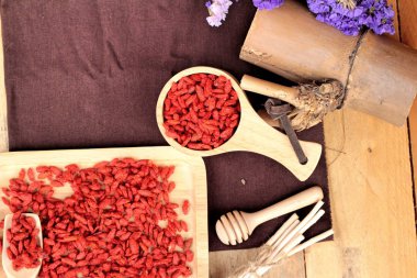 Kuru kırmızı kurutulmuş goji meyveleri 