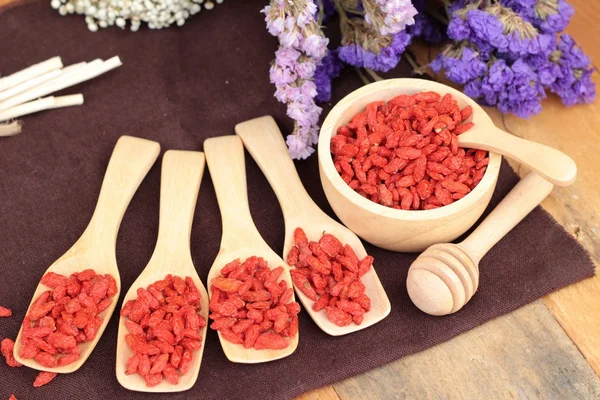 Dry red dried goji berries — Stock Photo, Image