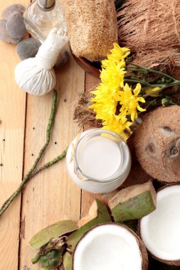 Hindistan cevizi ve süt, yağ coco organik sağlıklı gıda ve güzellik için 