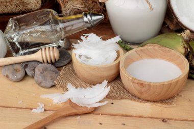 Hindistan cevizi ve süt, yağ coco organik sağlıklı gıda ve güzellik için 