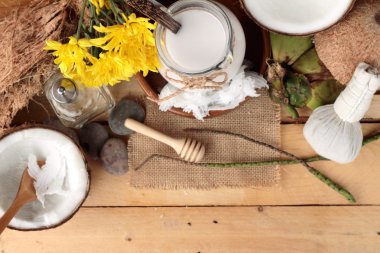 Hindistan cevizi ve süt, yağ coco organik sağlıklı gıda ve güzellik için 