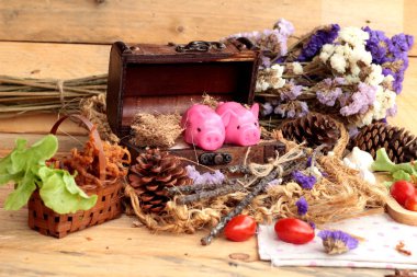 Kuru Kızartma domuz eti şeritler halinde.