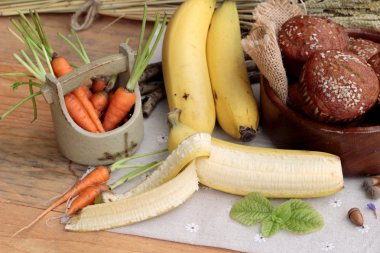 Muzlu Kek lezzetli ve olgun muz.