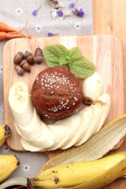 Muzlu Kek lezzetli ve olgun muz.