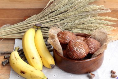 Muzlu Kek lezzetli ve olgun muz.