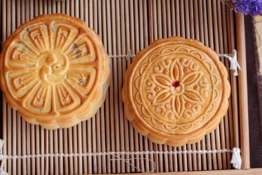 Festival moon pasta ve çay - Çin tatlı lezzetli.