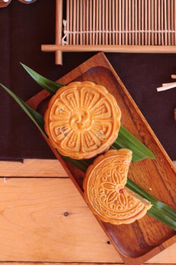 Festival moon pasta ve çay - Çin tatlı lezzetli.