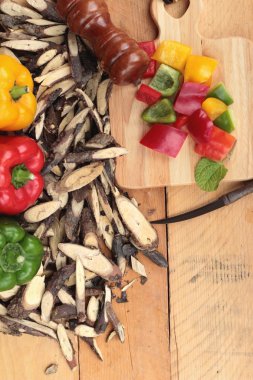 Tatlı biber taze organik.