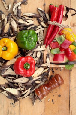 Tatlı biber taze organik.