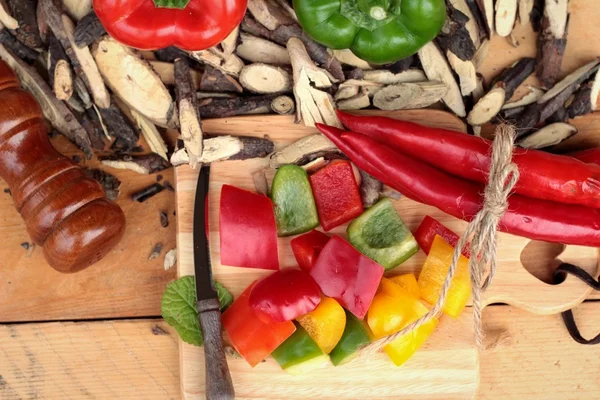 Süße Paprika frisch biologisch. — Stockfoto