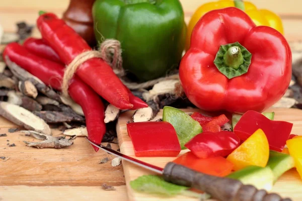 Süße Paprika frisch biologisch. — Stockfoto