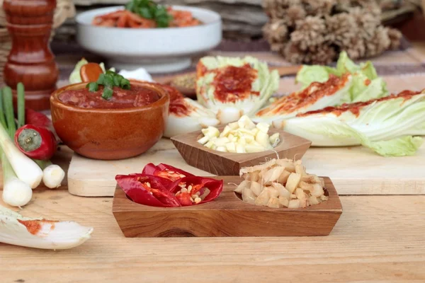 Кимчи Традиційне корейське продовольство. — стокове фото