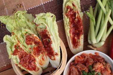 Kimchi Koreli gıda geleneksel.