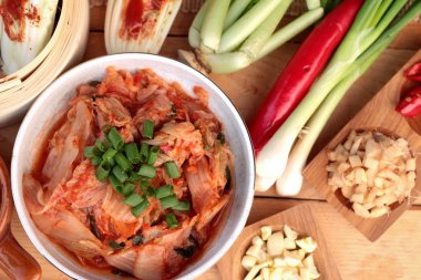 Kimchi Koreli gıda geleneksel.