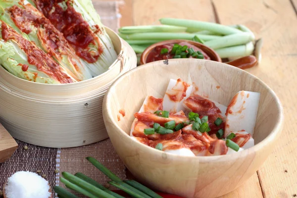 Kimchi tradiční korejské jídlo. — Stock fotografie
