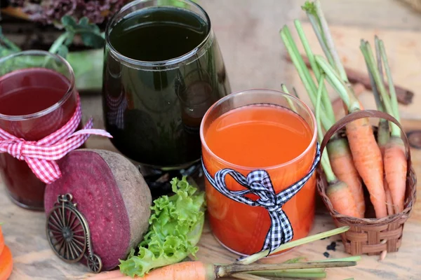 스무디 혼합 야채, 사탕 무, 당근, 녹색 야채 — 스톡 사진