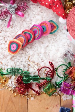 Noel hediyeleri ve süslemeleri Noel günü Festivali.