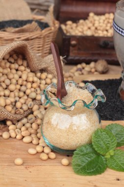 Soya sütü karıştırın siyah susam .