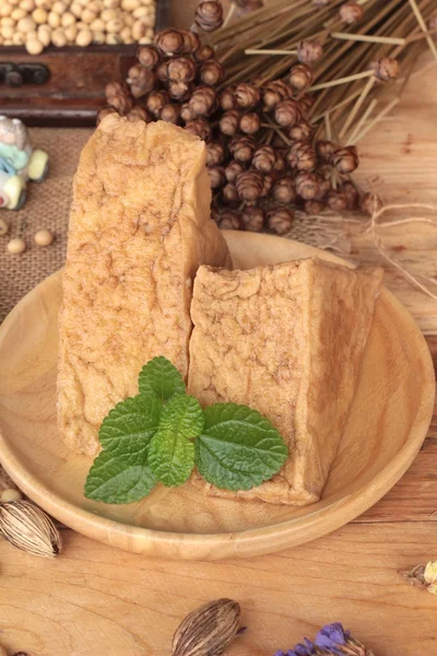 Tofu för matlagning och sojabönor. — Stockfoto