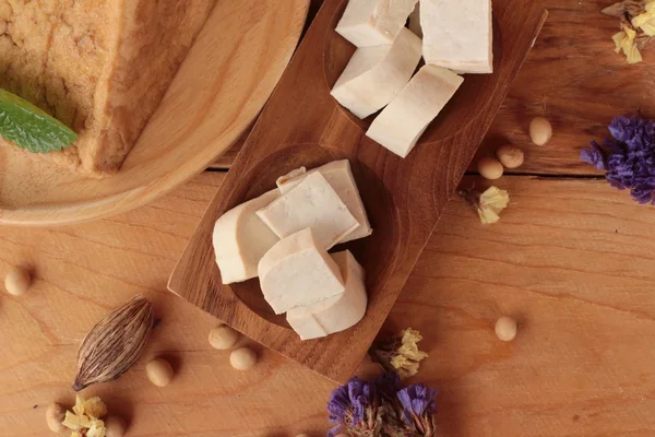 Tofu yemek ve soya tohumu için. — Stok fotoğraf