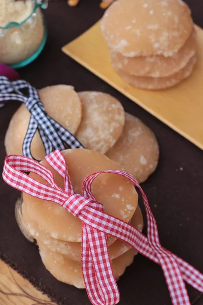 Palm sugar sweet of traditional for cooking. — Stock Photo, Image