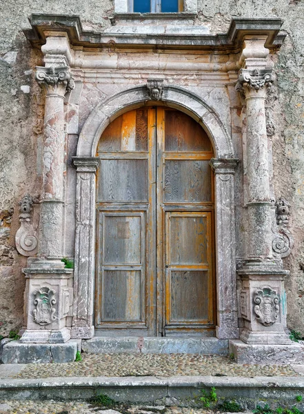 Portaal Kerk Van Santa Maria Van Arme San Marco Alunzio — Stockfoto