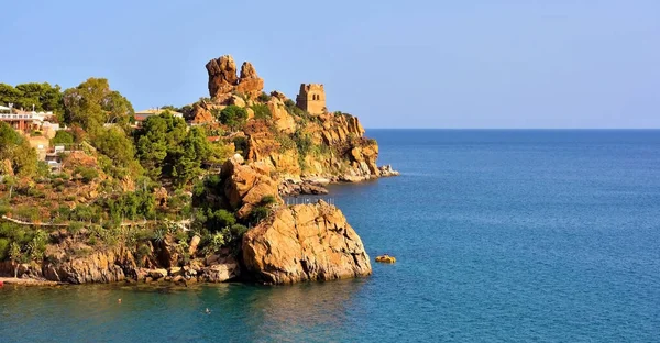 Costa Cerca Cefal Sicily Italia — Foto de Stock