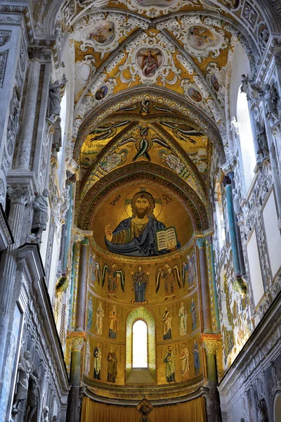 Intérieur Basilique Cathédrale Transfiguration Dans Style Byzantin Arabo Normand Septembre — Photo