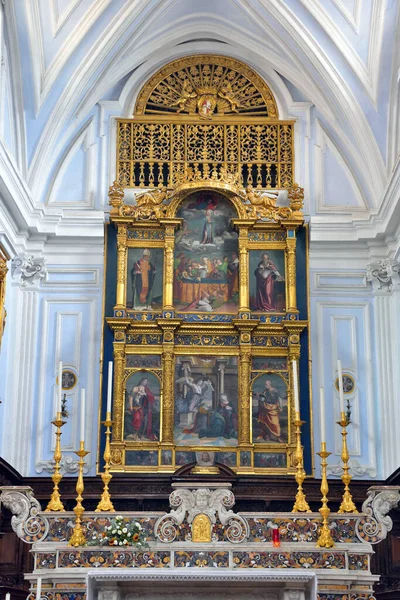 Interno Del Santuario Della Santissima Annunziata Stile Barocco Consacrato Nell — Foto Stock