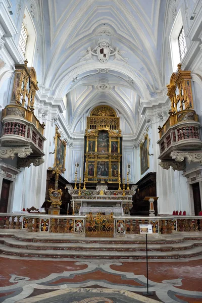 Εσωτερικό Του Ιερού Του Santissima Annunziata Στυλ Μπαρόκ Αφιερωμένο Έτος — Φωτογραφία Αρχείου