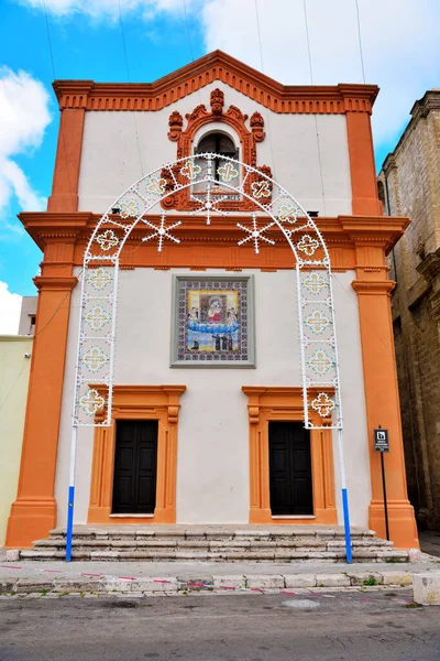 Oratorio Cofradía Del Santo Crucifijo 1714 Gallipoli Italia — Foto de Stock