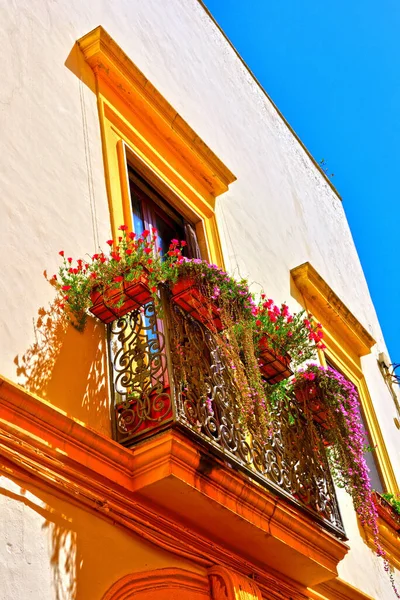 Balcones Característicos Del Centro Histórico Gallipoli Italia — Foto de Stock