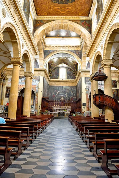 Interior Catedral Basílica Del Agata Siglo Xvii Mayo 2018 Gallipoli — Foto de Stock