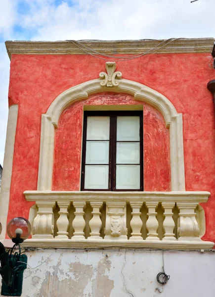 Balcones Característicos Edificios Históricos Nardo Salento Italia — Foto de Stock