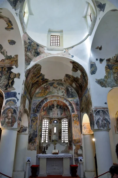 Interior Igreja Medieval Bizantina São Pedro Maio 2018 Otranto Salento — Fotografia de Stock