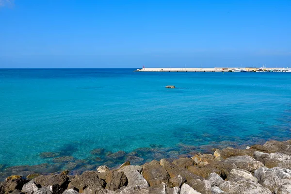 Widok Piękne Wybrzeże Otranto Włochy — Zdjęcie stockowe