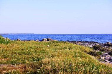 Torre Chianca Porto Salento İtalya 'dan deniz manzarası