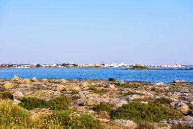 Torre Chianca Porto Salento İtalya 'dan deniz manzarası