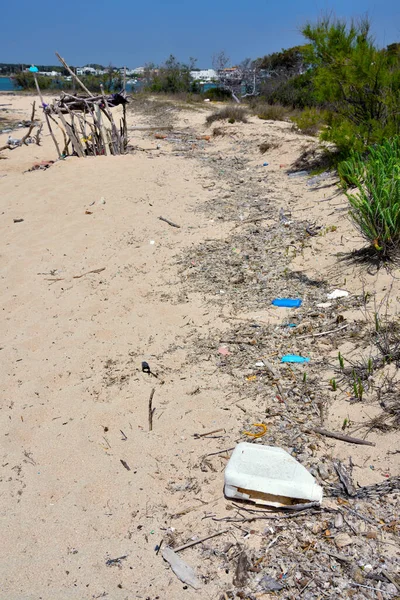 plastic and various waste in nature