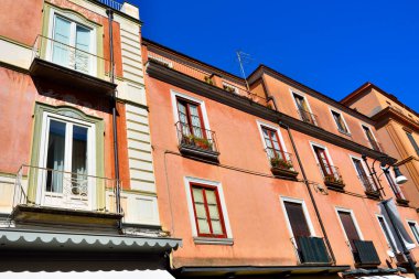 Eski binalarıyla Sorrento 'nun tarihi merkezi.