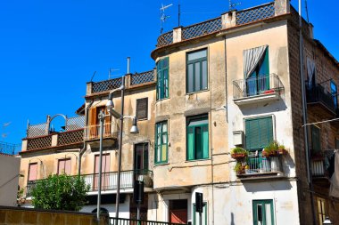 Eski binalarıyla Sorrento 'nun tarihi merkezi.