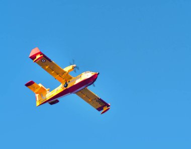 İtalyan itfaiyecilerin uçuşu Kanadalı 30 Eylül 2018 Sorrento İtalya