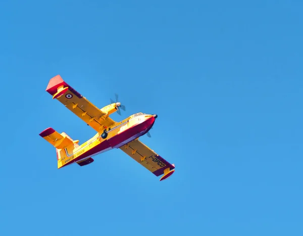 Canadair Voo Bombeiros Italianos Setembro 2018 Sorrento Itália — Fotografia de Stock