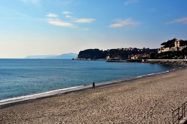 panorama and beach of Celle Ligure Italy